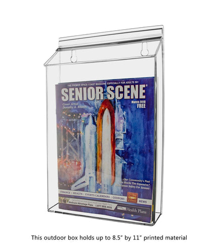 Eight and a half Document Display Literature Outdoor Magazine Holder with literature