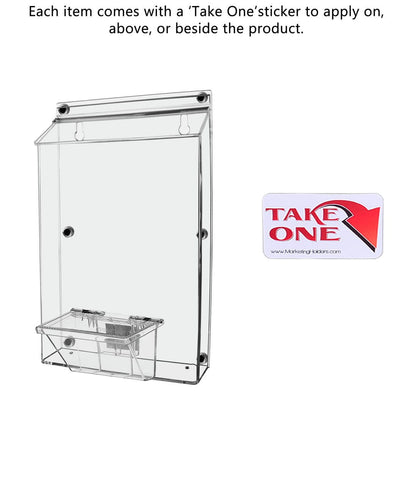 Magnetic 8.5"W x 11"H Outdoor Brochure Holder with Card Box