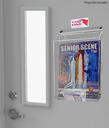 Magnetic 8.5"W x 11"H Outdoor Brochure Holder with Card Box