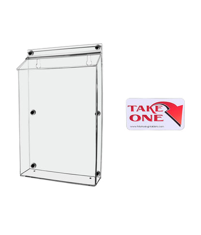 8.5"W x 11"H Magnetic Outdoor Brochure Holder Flyer Box with Lid