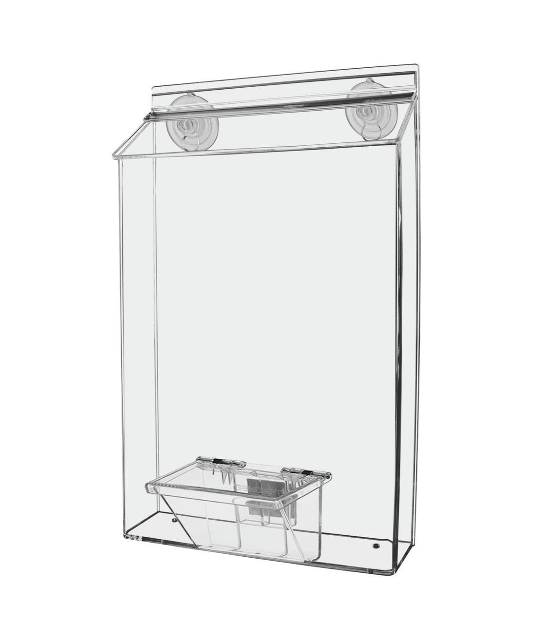 8.5"W x 11"H Suction Cup Outdoor Flyer Holder with Card Box