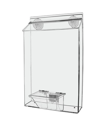 8.5"W x 11"H Suction Cup Outdoor Flyer Holder with Card Box