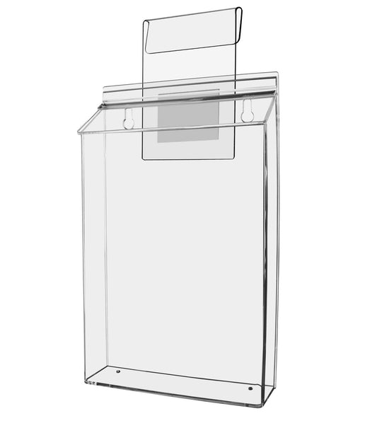 8.5"W x 11"H Outdoor Brochure Holder Window Hook Flyer Box
