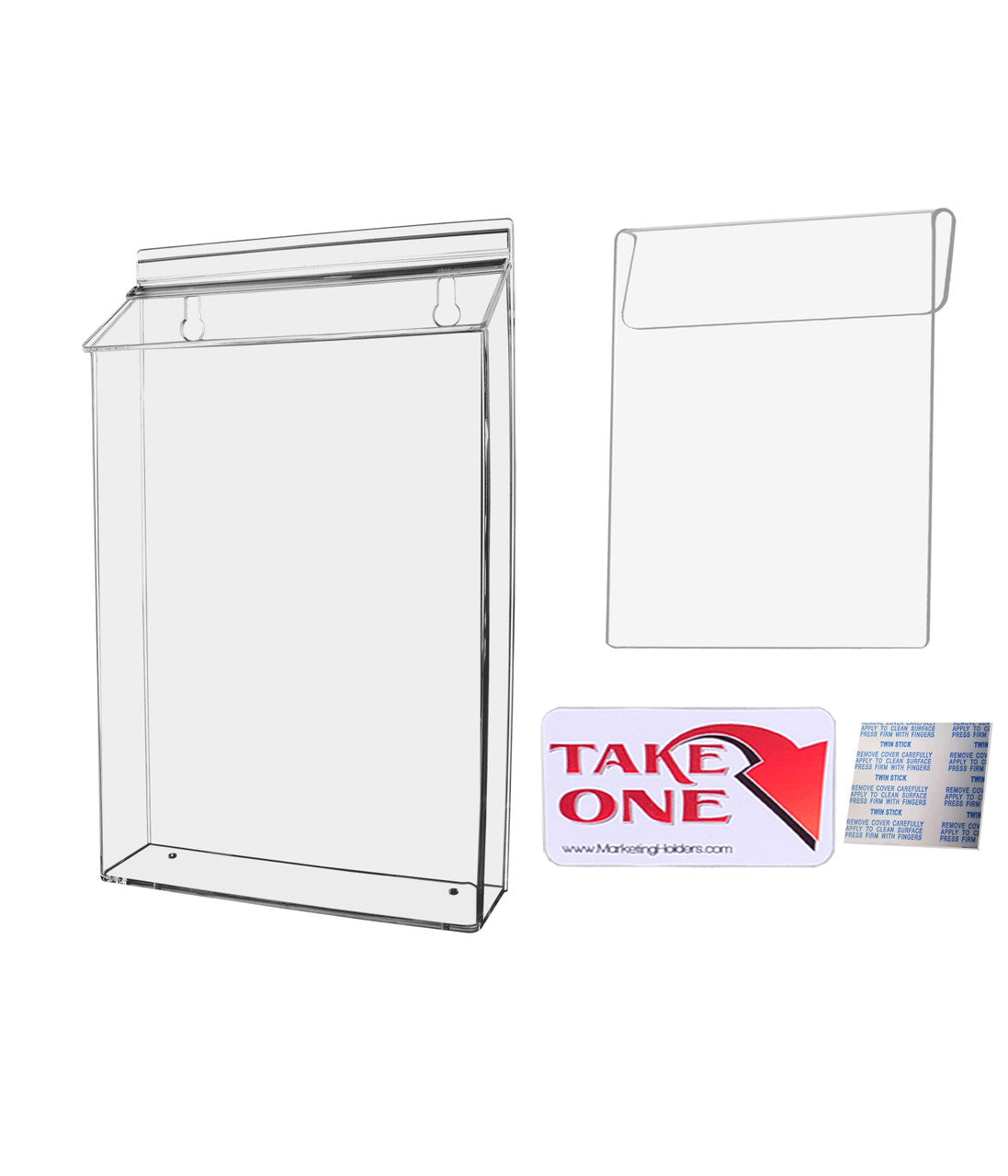 8.5"W x 11"H Outdoor Brochure Holder Window Hook Flyer Box