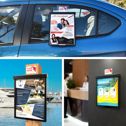 8.5"W x 11"H Outdoor Window Hook Catalog Holder Brochure Box