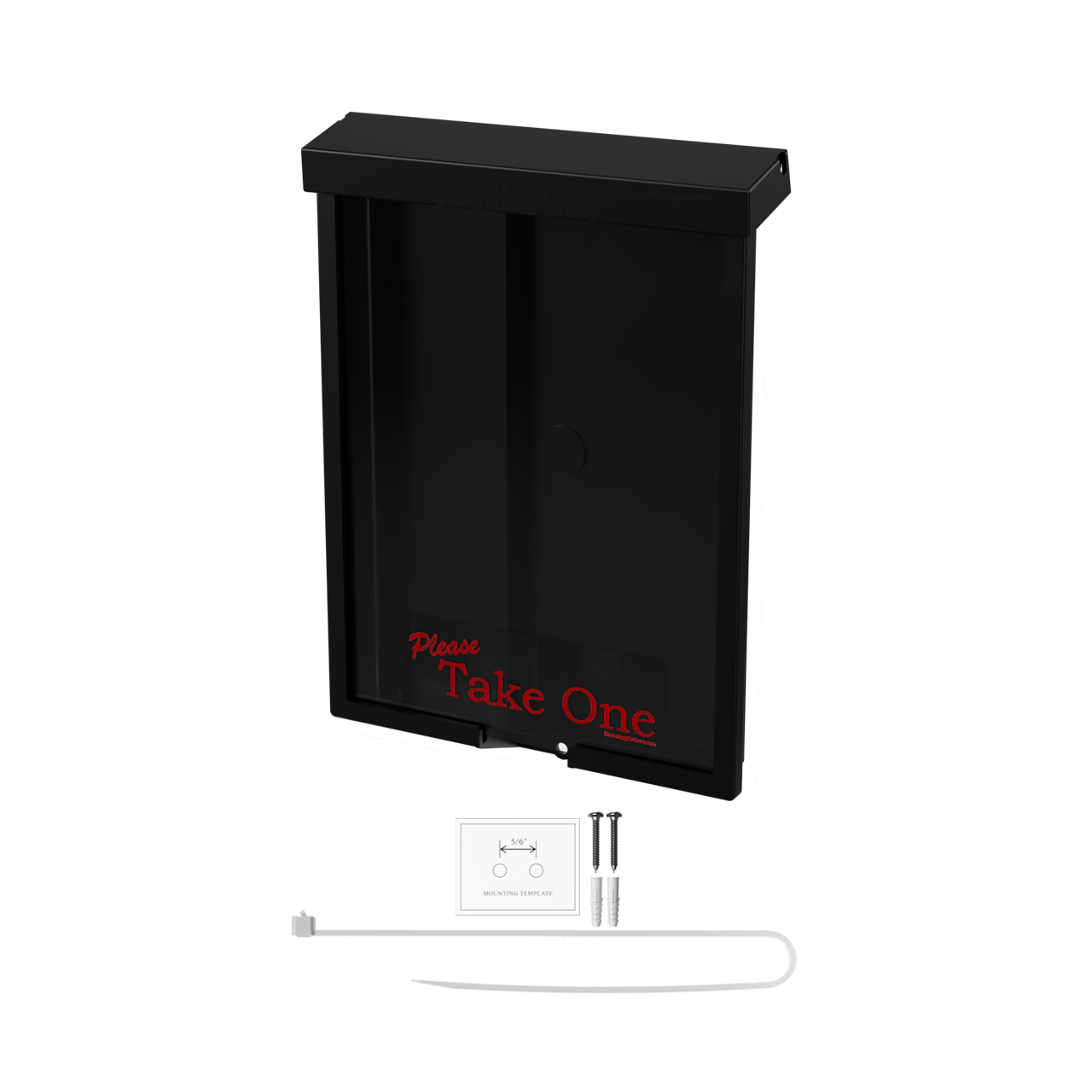 8.5"W x 11"H Outdoor Flyer Holder Wall Mount Brochure Box with Lid