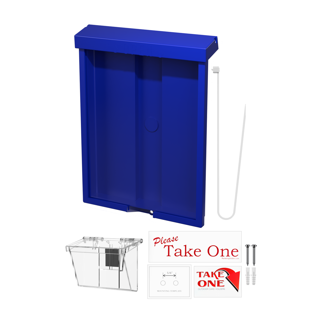 Blue Outdoor Literature Holder