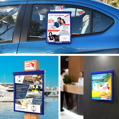 8.5"W x 11"H Outdoor Window Hook Catalog Holder with Card Box