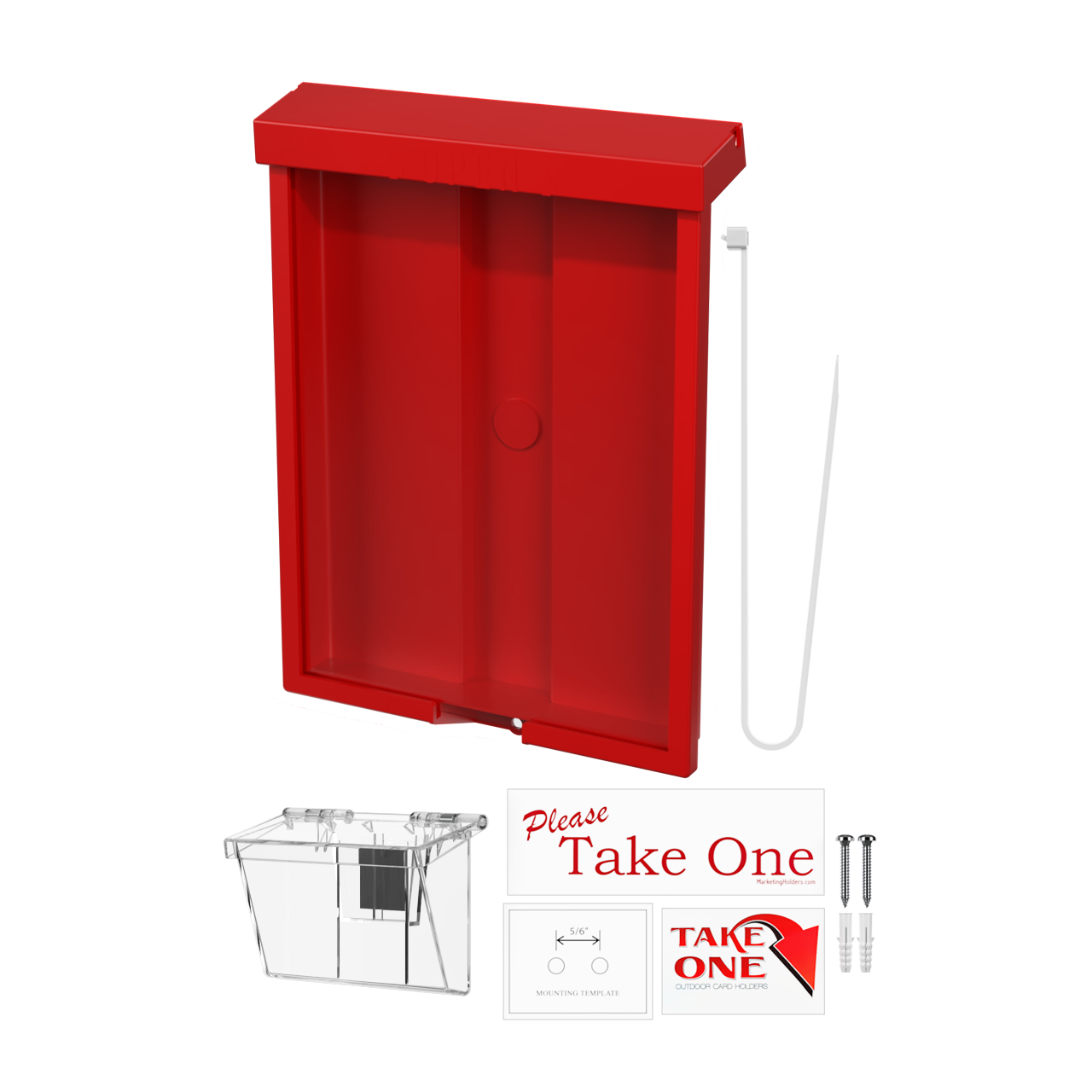 Red Outdoor Literature Holder