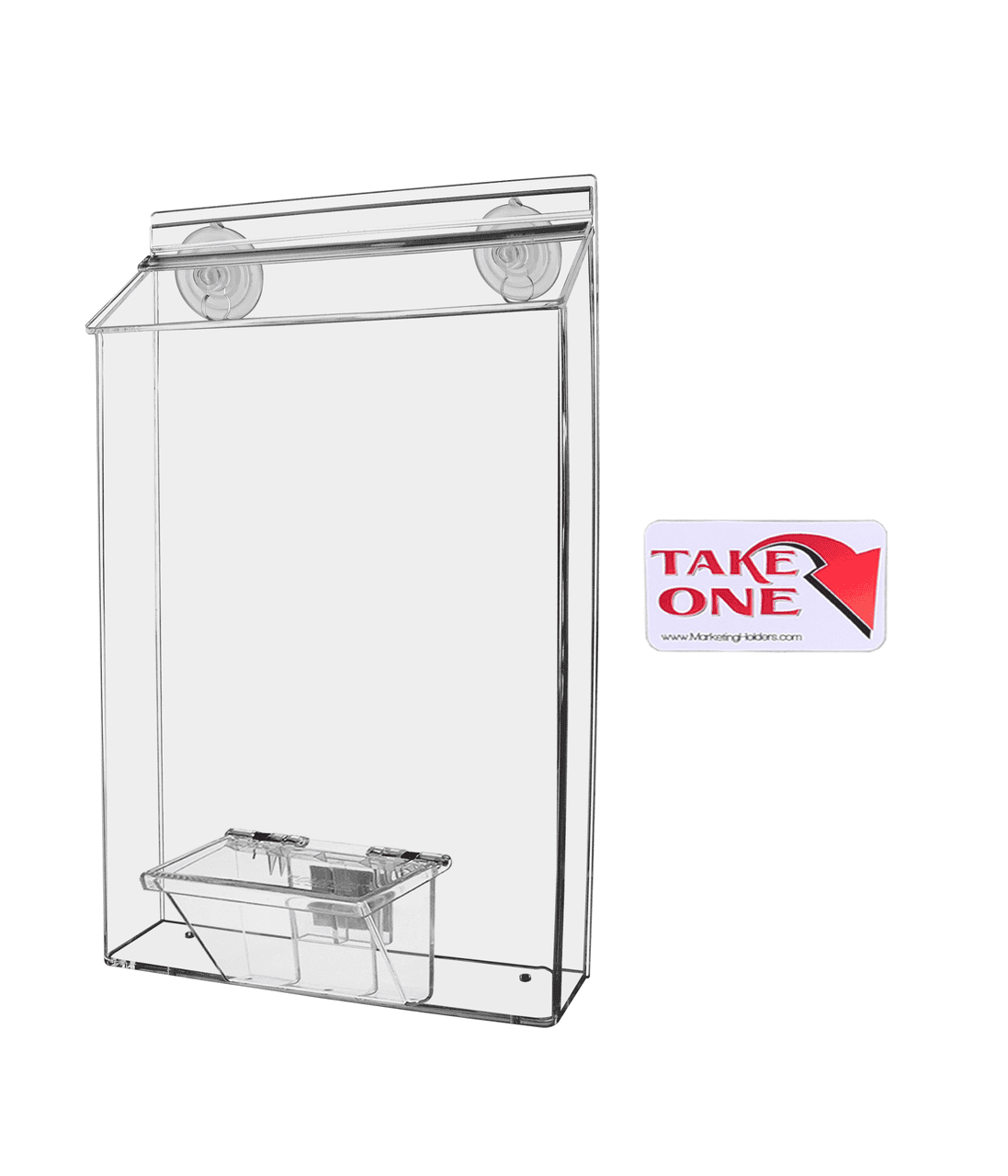 Outdoor Flyer Holder with Suction Cups and Card Box