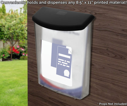 Eight and a half Magazine Display Outdoor Holder Clear with Black Lid Box