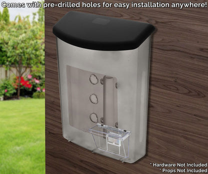 Eight and a half by Eleven Display Box Outdoor Holder with Card Box empty