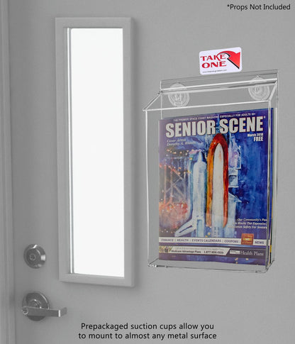 8.5"W x 11"H Suction Cup Outdoor Flyer Holder Window Mount