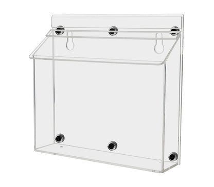 9"W x 6"H Magnetic Outdoor Brochure Holder Bifold Box with Lid