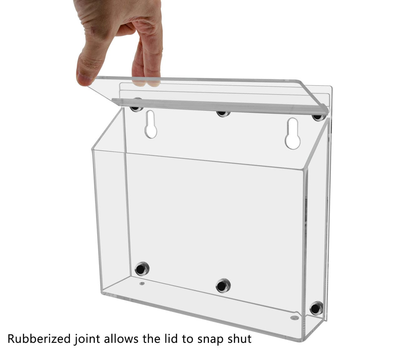 9"W x 6"H Magnetic Outdoor Brochure Holder Bifold Box with Lid