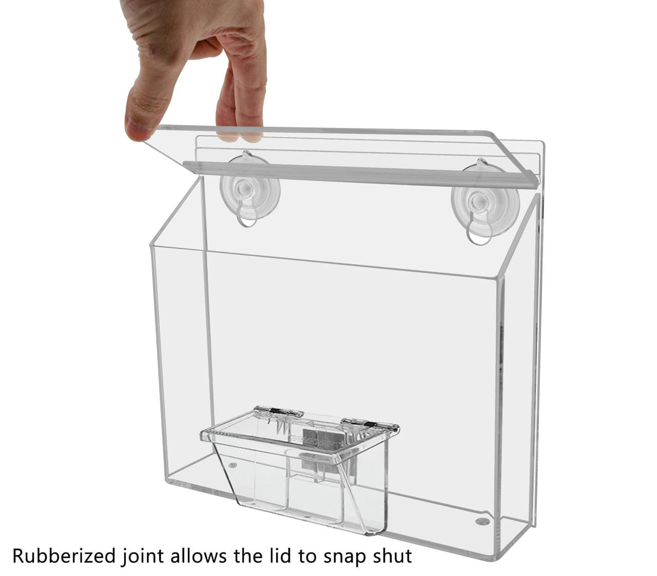 9"W x 6"H Suction Cup Outdoor Booklet Holder with Card Box