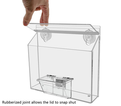 9"W x 6"H Suction Cup Outdoor Booklet Holder with Card Box