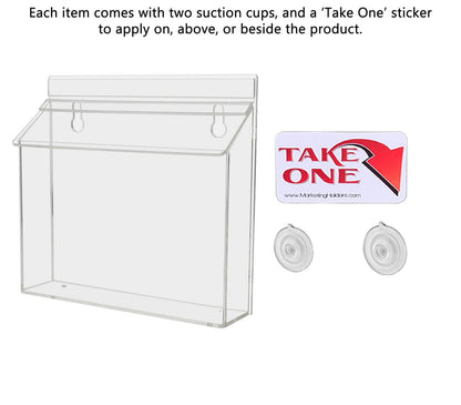 9"W x 6"H Suction Cup Outdoor Booklet Holder Window Mount