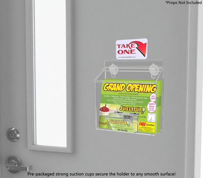 9"W x 6"H Suction Cup Outdoor Booklet Holder Window Mount