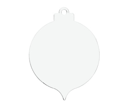 4"W Christmas Ornament Shape Flat Acrylic Decor Hole DIY 10 Pack