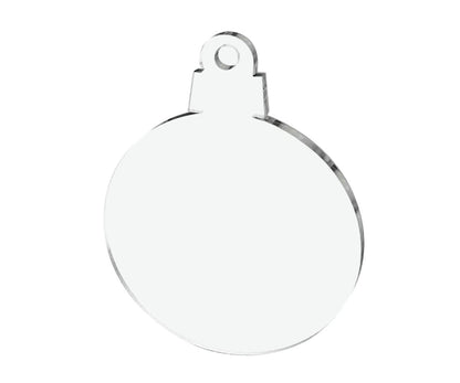 Ornament Shape Flat Acrylic Christmas Decor with Hole DIY 25 Pack