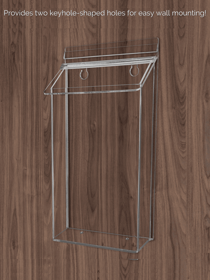 6"W x 10"H Outdoor Bifold Holder Wall Mount Brochure Box with Lid
