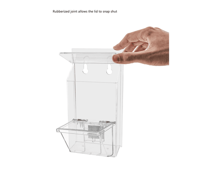 4"W x 6"H Outdoor Postcard Holder Wall Mount with Card Box