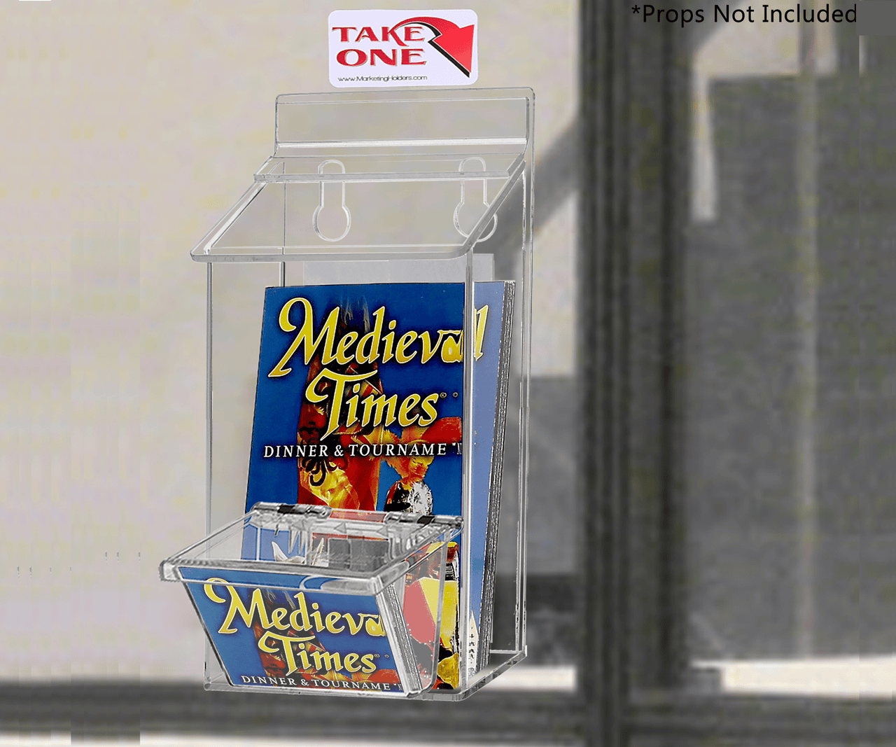 4"W x 6"H Outdoor Postcard Holder Wall Mount with Card Box