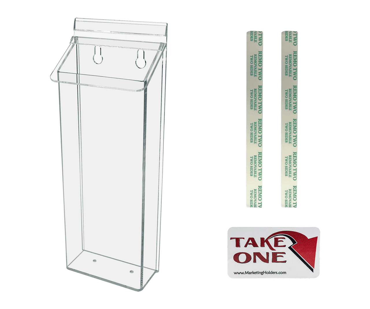 4"W x 11"H Outdoor Trifold Menu Holder Wall Brochure Box with Lid