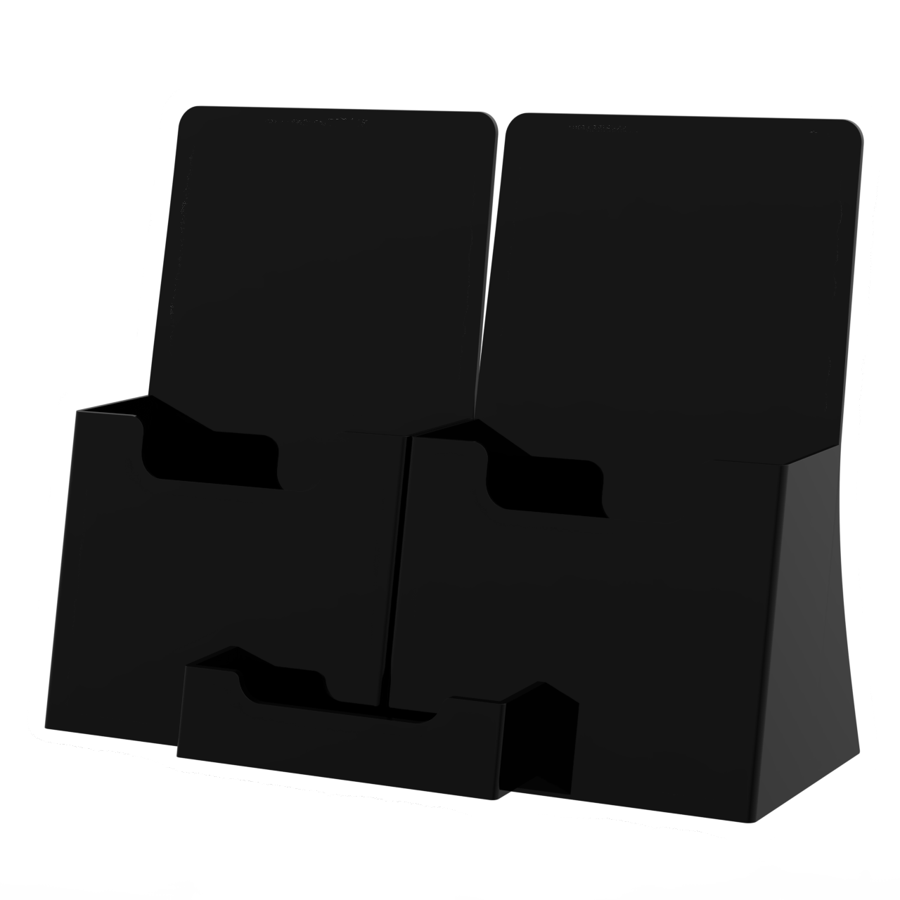 Double Brochure Caddy with Card Pocket