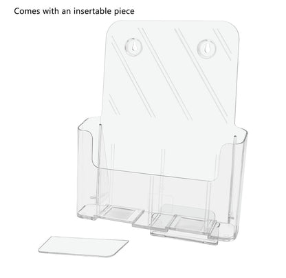 Brochure Holder for Trifolds and Flyers with Gift Card Pocket