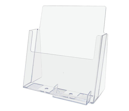 Amenity Flyer Display Stand for 8.5"W Catalogs with Card Pocket