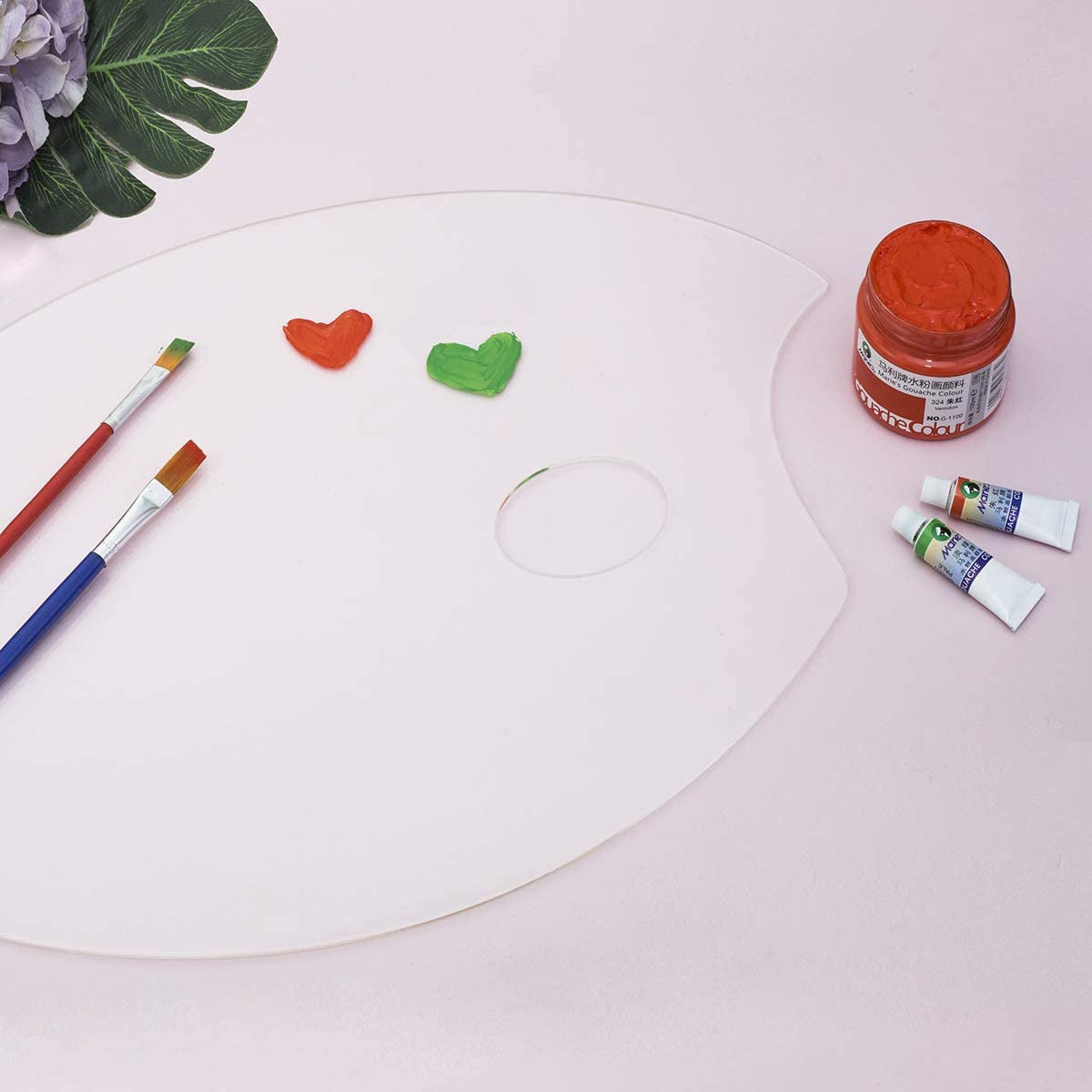 Acrylic Paint Palette 11"W Mixing Tray with Thumb Hole