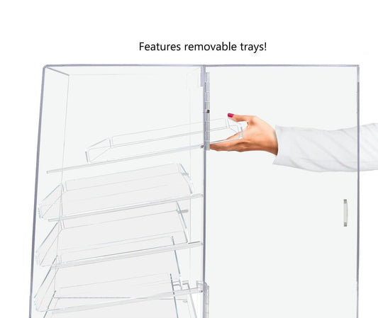 12.25" x 14.25" x 23.75" Bakery Pastry Display Cabinet with 5 Trays
