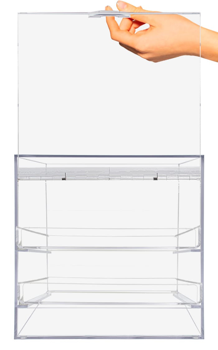 12.5" x 14" x 12.5" Bakery Pastry Display Cabinet with 2 Trays
