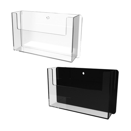 Clear and Black Postcard Holder