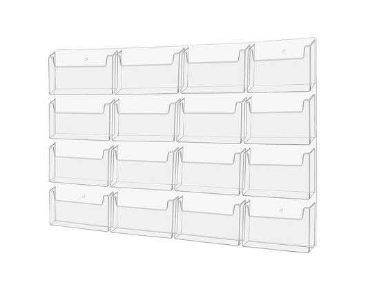 Sixteen Pocket Postcard Holder for 6"W Advertising Literature