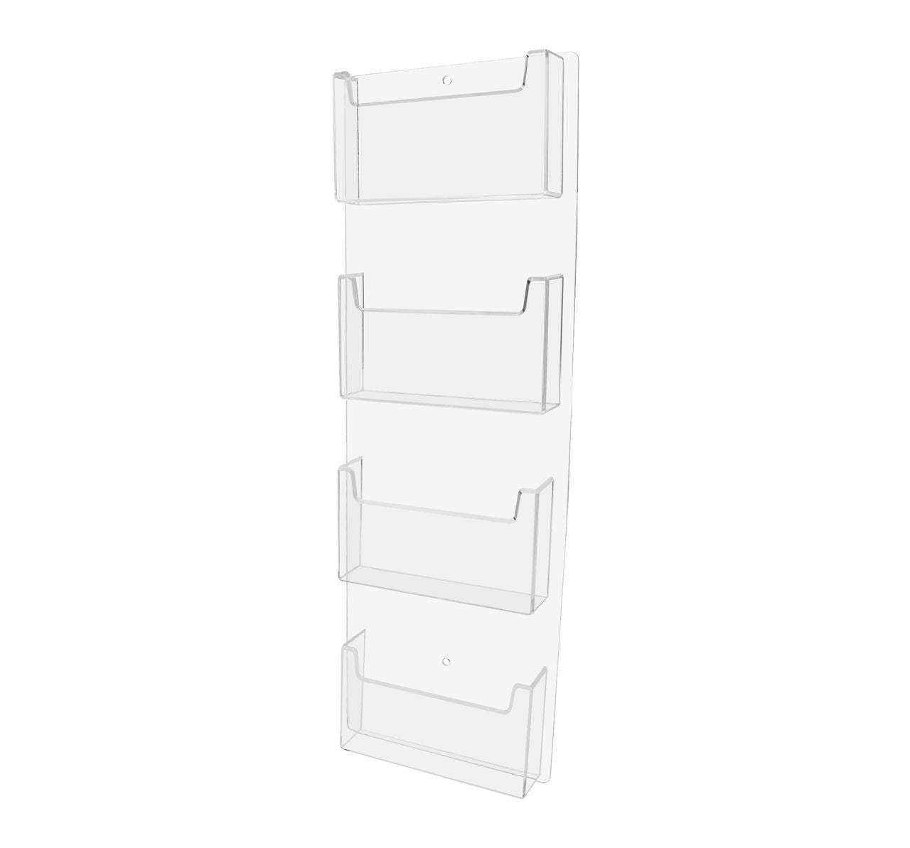 Wall 4 Pocket Postcard Holder for 6"W Advertising Literature