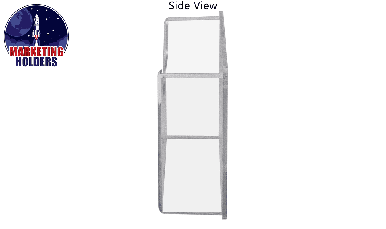 Wall Two Pocket Postcard Holder for 6"W Advertising Literature