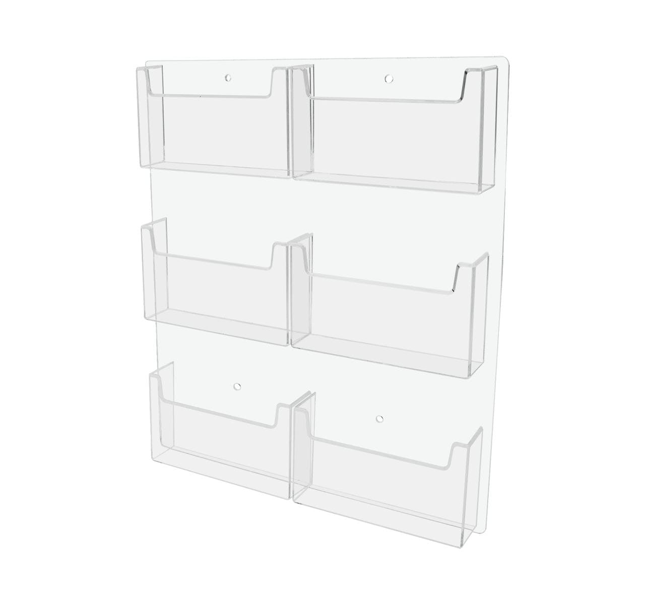 Wall 6 Pocket Postcard Holder for 6"W Advertising Literature