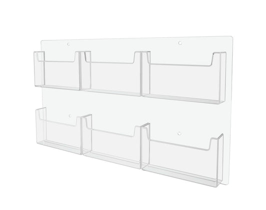 Wall Postcard Holder 6 Pocket Organizer for 6"W Advertisements