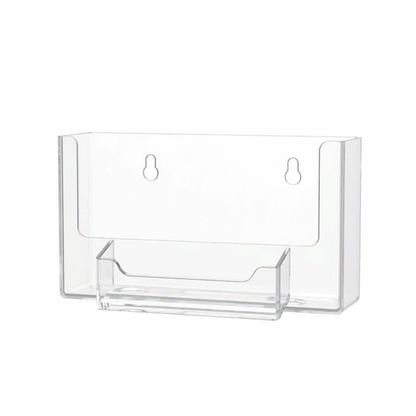 6"W Postcard Literature Holder with Business Card Pocket