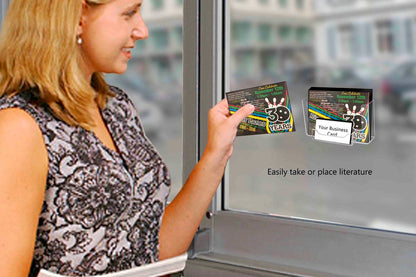 Suction Cup 6"W Postcard Holder with Card Pocket Window Display