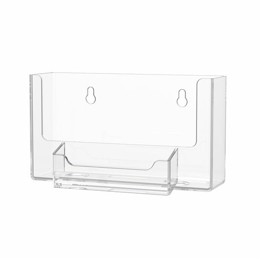 6"W Postcard Literature Holder with Business Card Pocket