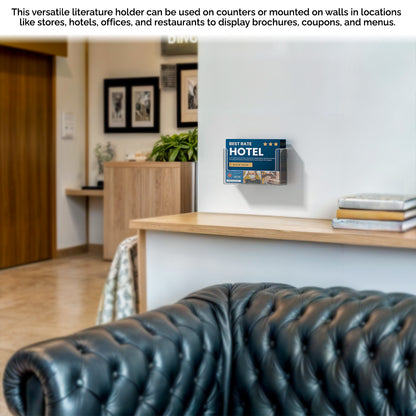 6"W Postcard Literature Holder Wall or Countertop Display