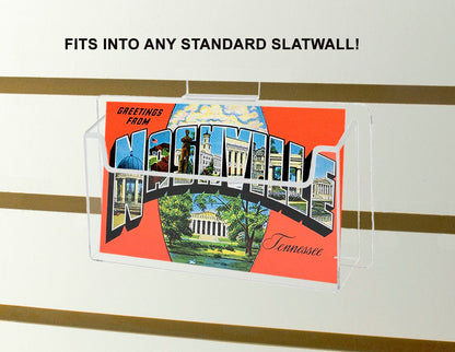 Slatwall 6"W Postcard Index Time Card Single Pocket Holder
