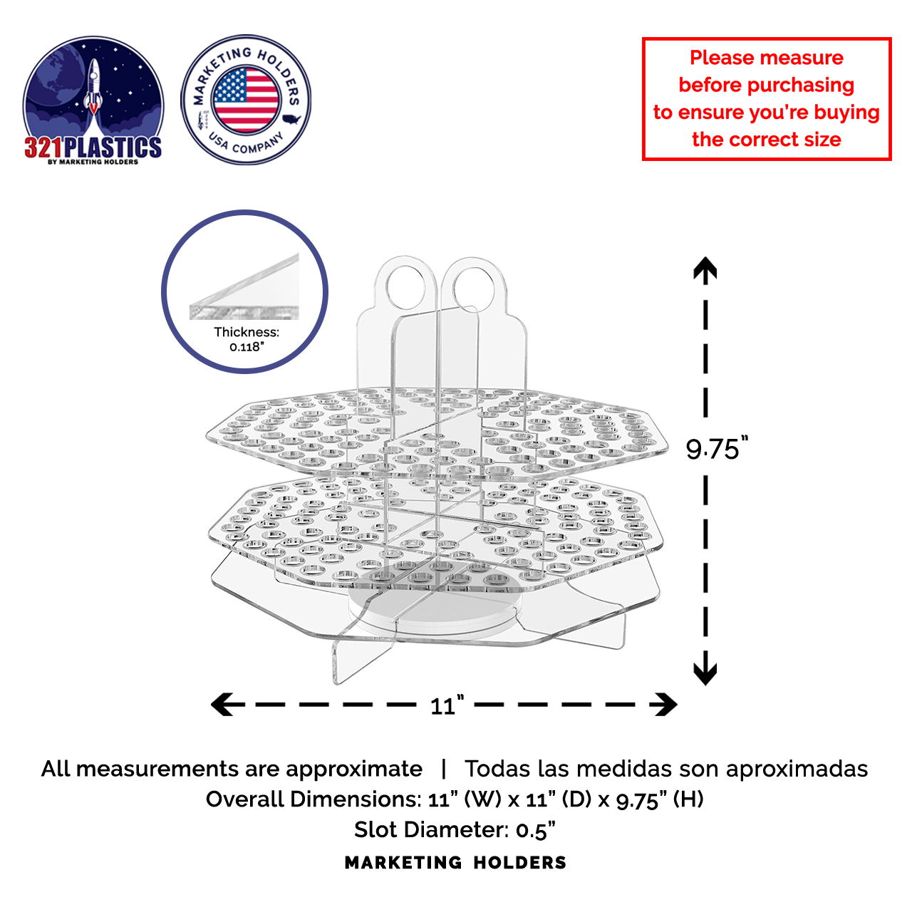 Rotating 120 Slot Pen Marker Brushes Holder Display Organization