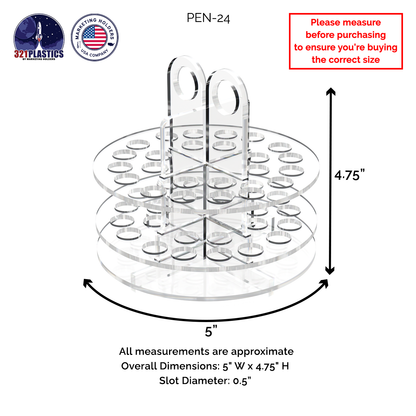 24 Slot Pen Holder Desktop Marker Paintbrush Organizer
