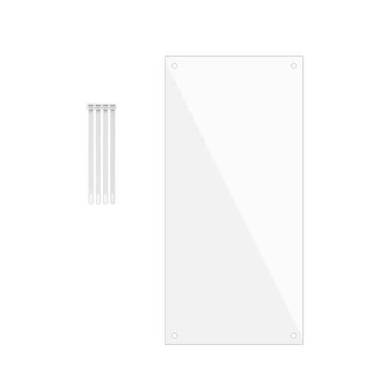 11.5"W x 5.5"H Urine Guard Pet Cage Liner Splash Guard Plastic