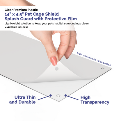 14"W x 4.5"H Pet Cage Plastic Protective Siding Habitat Sheets